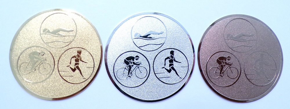 Triatlon poh�ry 506-74 - Embl�m viz.dal�� foto v cen� - zv�t�it obr�zek