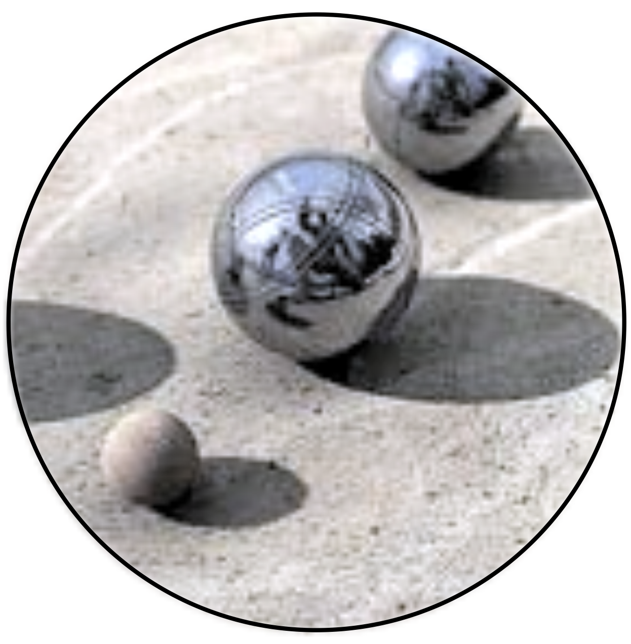 P�tanque sklo S2-L226 - Embl�m viz.dal�� foto v cen� - zv�t�it obr�zek