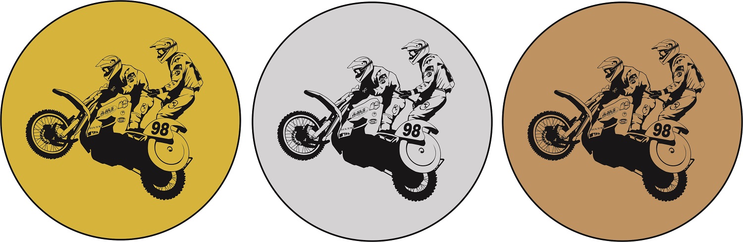Sidecarcross trofeje 91-L37 - Embl�m viz.dal�� foto v cen� - zv�t�it obr�zek