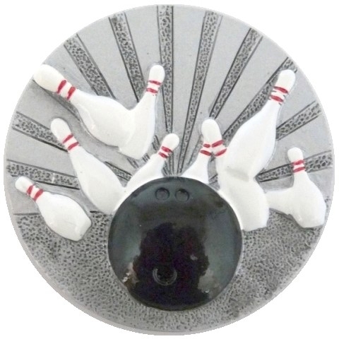 Bowling sklo S8-K006 - Embl�m viz.dal�� foto v cen� - zv�t�it obr�zek